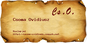 Csoma Ovidiusz névjegykártya